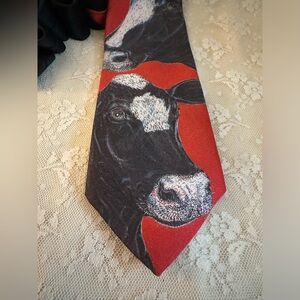Ralph Marlin Cow Tie Vintage 56 Inches